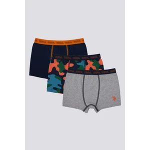 U.S. Polo Assn. Military Detail Erkek Çocuk 3'lü Boxer