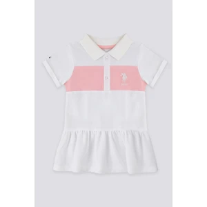U.S. Polo Assn. Weaving A Frill Skirt Krem Bebek Elbise