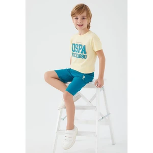U.S. Polo Assn. Original Sarı Erkek Çocuk Bermuda Takım