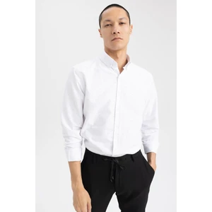 Modern Fit Baskılı Dokulu Uzun Kollu Pamuklu Gömlek Z8155AZ23SP