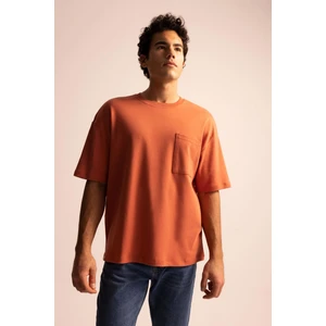 Oversize Fit Bisiklet Yaka Kısa Kollu %100 Pamuk Ağır Kumaş Tişört T3661AZ23SP