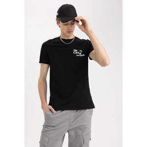 Slim Fit Bisiklet Yaka Baskılı %100 Pamuk Tişört Z3083AZ23SP