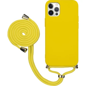 Apple iPhone 14 Pro Uyumlu Kılıf Silikon Boyundan Askılı Ipli Lansman Kapak Renkli Tpu