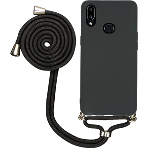 Samsung Galaxy A30 A305 Uyumlu Kılıf Silikon Boyundan Askılı Ipli Lansman Kapak Renkli Tpu