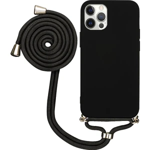 Apple iPhone 14 Pro Max Uyumlu Kılıf Silikon Boyundan Askılı Ipli Lansman Kapak Renkli Tpu