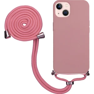 Apple iPhone 14 Plus Uyumlu Kılıf Silikon Boyundan Askılı Ipli Lansman Kapak Renkli Tpu