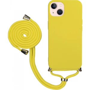 Apple iPhone 13 Mini Uyumlu Kılıf Silikon Boyundan Askılı Ipli Lansman Kapak Renkli Tpu