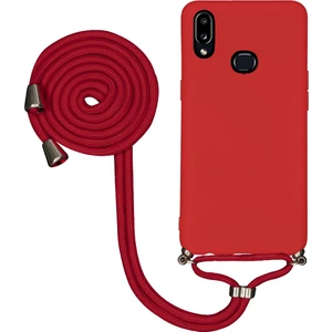 Samsung Galaxy A30 A305 Uyumlu Kılıf Silikon Boyundan Askılı Ipli Lansman Kapak Renkli Tpu
