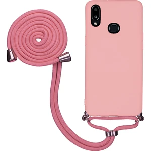 Samsung Galaxy A30 A305 Uyumlu Kılıf Silikon Boyundan Askılı Ipli Lansman Kapak Renkli Tpu