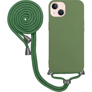 Apple iPhone 14 Plus Uyumlu Kılıf Silikon Boyundan Askılı Ipli Lansman Kapak Renkli Tpu