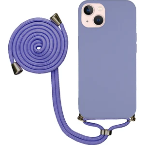 Apple iPhone 14 Plus Uyumlu Kılıf Silikon Boyundan Askılı Ipli Lansman Kapak Renkli Tpu