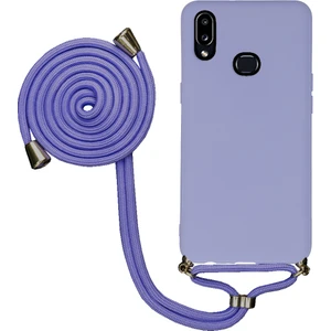 Samsung Galaxy A30 A305 Uyumlu Kılıf Silikon Boyundan Askılı Ipli Lansman Kapak Renkli Tpu