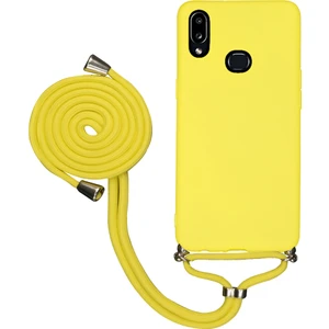 Samsung Galaxy A30 A305 Uyumlu Kılıf Silikon Boyundan Askılı Ipli Lansman Kapak Renkli Tpu