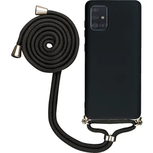 Samsung Galaxy A71 A715 Uyumlu Kılıf Silikon Boyundan Askılı Ipli Lansman Kapak Renkli Tpu