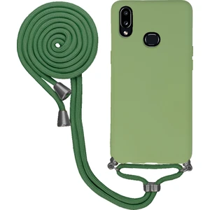 Huawei Y7 2019 Uyumlu Kılıf Silikon Boyundan Askılı Ipli Lansman Kapak Renkli Tpu