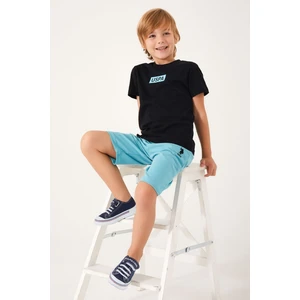 U.S. Polo Assn. Plain Pattern Siyah Erkek Çocuk Bermuda Takım