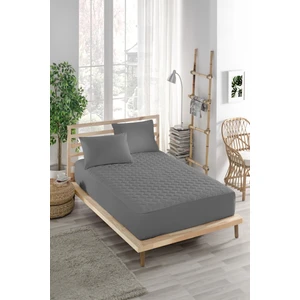 Ely Parker Sessiz Renkli Alez Gri Yatak Koruyucu Kapitoneli Mikro Fitted Tek Çift Kişilik Bebek Alezi