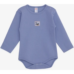 Erkek Bebek Çıtçıtlı Zıbın Body Iş Makinası Baskılı 9 Ay-3 Yaş, Lila
