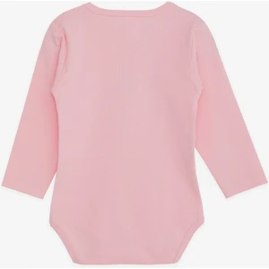 Kız Bebek Çıtçıtlı Zıbın Body Kelebek Baskılı 9 Ay-3 Yaş, Pembe