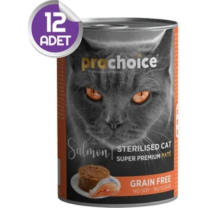 Pro Choice Prochoice Somonlu Tahılsız Pate Kısır Kedi Konservesi 400 gr X12