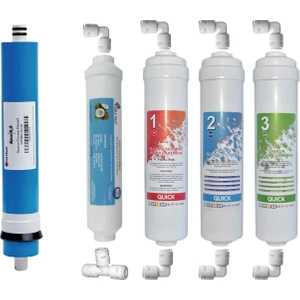Reverse Osmosis 5'li Lg Membranlı Inline Filtre (Tüm Kapalı Kasalara Uyumludur)