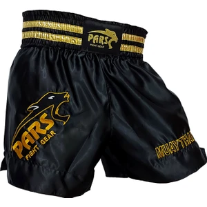 Muay Thai Şortu Nakışlı Siyah PRS-1104