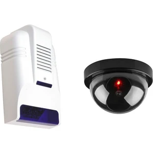 LR-OS30D Caydırıcı Alarm Sireni + Lorex LR-SK04 Dome Dış Ortam Maket Caydırıcı Dummy Kamera