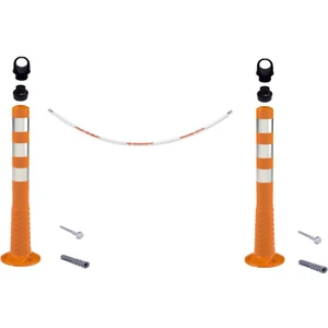 Otopark Düzenleyici (2 Adet 75 cm Delinatör + 3 Metre 8 mm Zincir)