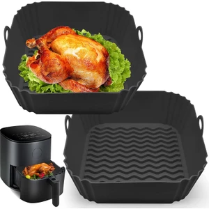 Airfryer Silikon Pişirme Kalıbı Hava Fritözü Kalıbı Airfryer Aksesuar Tüm Airfryer'lara Uyumlu