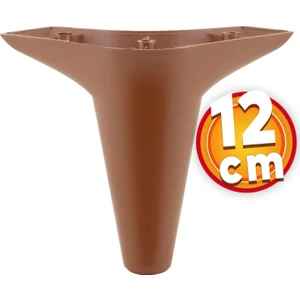 Mobilya Kanepe Sehpa Puf Koltuk Ayağı 12 cm Kahverengi Baza Ayak