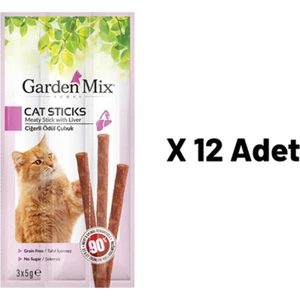 Garden Mix Gardenmix Ciğerli Kedi Stick Ödül  3 x 5 gr 12'li
