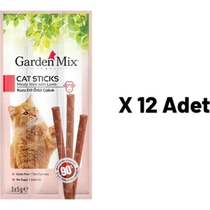 Gardenmix Kuzu Etli Kedi Stick Ödül 3x5g 12'li