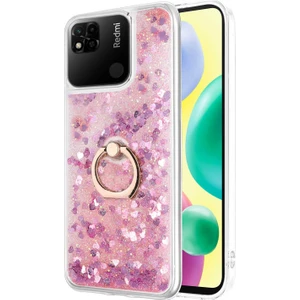 Xiaomi Redmi 10A Kılıf Glitter Liquid Holder Pembe