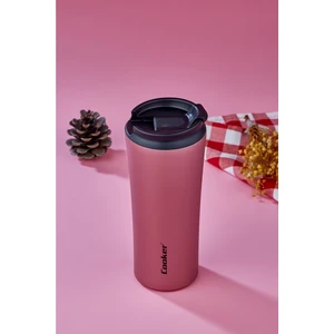 Çelik Kupa Bardak Termos - 400 ml Paslanmaz Çelik Bardak Pembe 2050