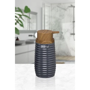 Okyanus Home Ahşap Desenli Antrasit Elegans Sıvı Sabunluk