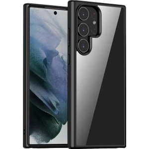 Samsung Galaxy S23 Ultra Kılıf Alphin Impact Silikon Ultra Koruma Transparan Siyah