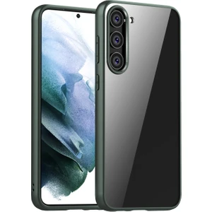 Casestreet Samsung Galaxy S23 Kılıf Alphin Impact Silikon Ultra Koruma Transparan Haki Yeşil