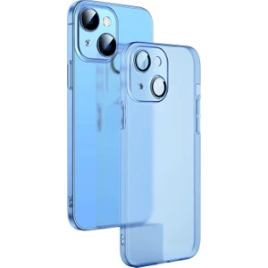 Apple iPhone 14 Kılıf Kamera Korumalı Mat Pp Alp Silikon Mavi