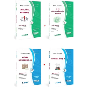 Egem Eğitim Yayınları AÖF Açık Öğetim Muhasebe ve vergi Uygulamaları 1. Sınıf 2 Dönem (Bahar) Konu Anlatımlı Soru Bankası