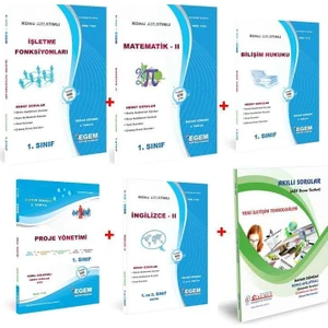 Egem Eğitim Yayınları AÖF Açık Öğetim Yönetim Bilişim Sistemleri 1. Sınıf 2 Dönem (Bahar) Konu Anlatımlı Soru Bankası Set