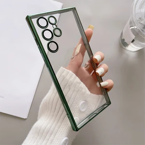 Galaxy S22 Ultra 3D Kamera ve Lens Korumalı Ultra Lüks Plating Razer Silicone Case