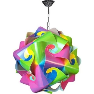 Doğal Tercih Gökkuşağı Desenli Yapboz Puzzle Plastik Avize (30 Adet De-Monte Plaka)