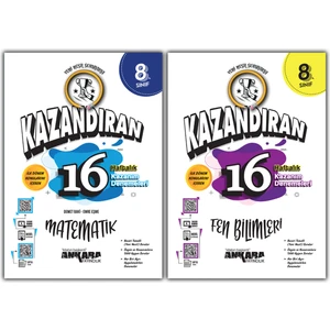 Ankara Yayıncılık 8.Sınıf  LGS Matematik Fen Bilimleri 16 Haftalık Sayısal Deneme Seti