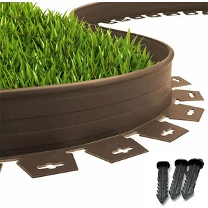 Lux Garden Çim Ayırıcı 25 M Kahverengi Çim Sınırlayıcı 8 Kg Hammadde Çim Ayracı Çim Ayırıcı Bariyeri