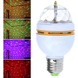 Döner Başlıklı LED Disko Ampulü (3 Renk)