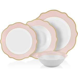 The Mia Jaswely Yemek Seti Pembe 24 Parça