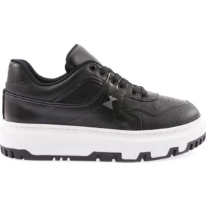 020-22K Kadin Kalin Taban Bağcikli Dikiş Detayli Sneakers Ayakkabi