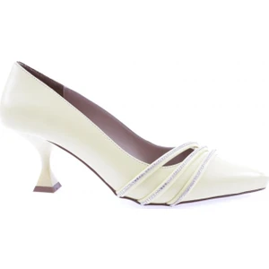 3215-23Y Kadin Sirali Silver Taşli Sivri Burun Kadeh Topuklu Ayakkabi