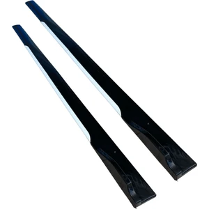 EK Tuning Unıversal Flaplı 8 Parça Marşpiyel Lipi Kulaklı Piano Black (Beyaz-Mavi-Sarı)