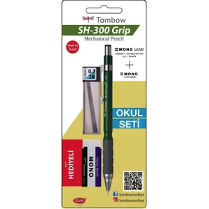 SH-300 Grip Mekanik Kurşun Kalem Okul Seti 0.7 Koyu Yeşil